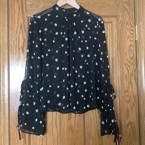 Topshop Sheer Polkadot top